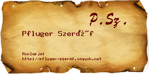 Pfluger Szeráf névjegykártya